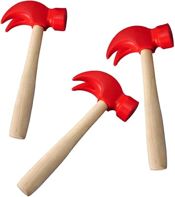 3Pcs Wooden Hammer Toys Maintenance Tools Toys Simulation Hammers Pretend Play Educational Toys for Kids Children