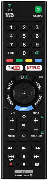 Replacement Remote Control for Sony TV, RMT-TX300E Universal Remote for Sony Bravia Smart LED UHD LCD HD Google TVs, Compatible with RMT-TX300U RMT-TX100U, Netflix & YouTube Buttons