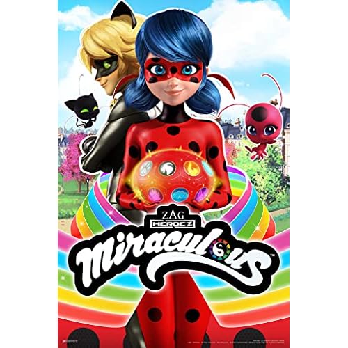 Miraculous Ladybug and Cat Noir Poster Miracle Box Bedroom Decor Cool Wall Art Print Poster 12x18