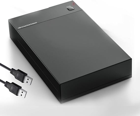 12TB Portable External Hard Drive SSD Enclosure, 3.5 2.5 Inch SATA HDD USB 3.0 Portable Hard Drive Docking Station with 12V Power Adapter for PC & Mac,PlayStation, Xbox, Support UASP