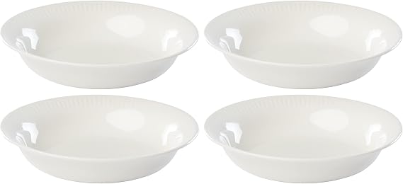 Lenox White Profile Porcelain 4-Piece Pasta Bowl Set, 5.05 LB