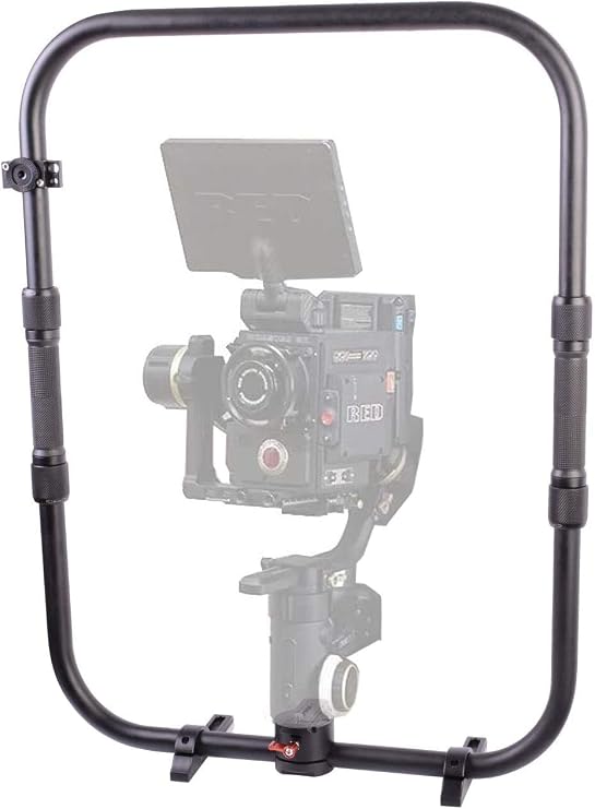 DF DIGITALFOTO Handheld Ring Grip,Dual Handlebar Ring with Gear Adapter Compatible with ZHIYUN Crane 3S Stabilizer/Ronin S Gimbal,Etc