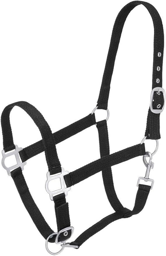 Tough1 Nylon Horse Halter with Satin Hardware
