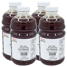 Nature Blessed100% Pure Sauvignon Blanc White Grape Fruit Juice Concentrate - 4 Quarts (4/32 fl z bottles), Excellent for Home Vintners, Brewers, Distilling
