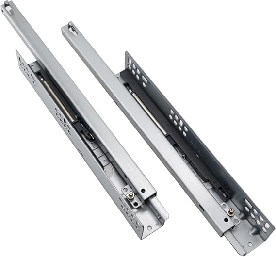 Bottom Mount Drawer Slides, Full Extension Drawer Slides, Buffer Closure, snap to Open and Close, a Pair of Side-Mounted cabinets and Office Slides (Size : 30cm)