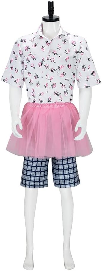Adult Ace Ventura Cosplay Costume Men's Pink Tutu Skirt Full Set Halloween Outfit