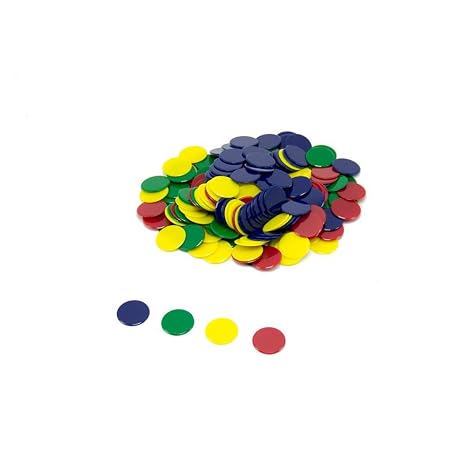 hand2mind Plastic Solid Bingo Chips, Chips for Games, Counting Manipulatvies, Game Chips, Math Counters for Kids, Counting Chips, Math Manipulatives, Math Bingo, Counters for Kids Math (Set of 200) | Bingo Marker Chips, Game Chips, Color Counters for Kids Math, Classroom Math Manipulatives, Teacher Supplies for Math