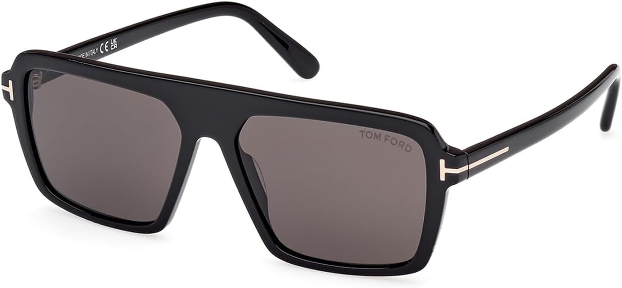 Tom Ford Vincent Smoke Square Men's Sunglasses FT1176 01A 56
