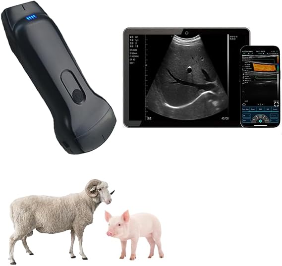 Wireless Portable Veterinary Ultrasound Scanner Lightweight Black Model