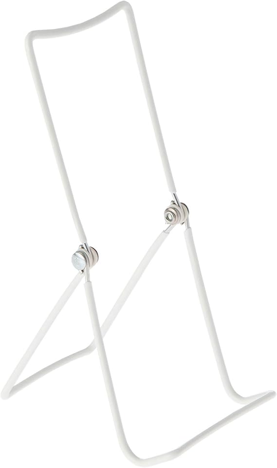 GIBSON HOLDERS 3A Adjustable White Wire Display Easel, 3.625" W x 4" D x 8.75" H