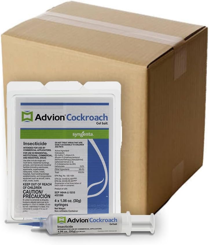 Case of 10 Syngenta - Advion Cockroach Gel - 4 Tubes, 4 plungers, 4 Tips