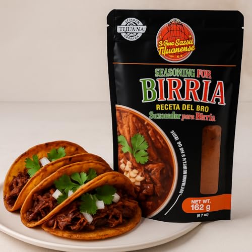 El Gran Sazon Tijuanense Seasoning for Birria Receta del Bro | Traditional Mexican Birria Spice Blend | Hecho en Tijuana | Yields 3 kg of Meat | 162g Pouch
