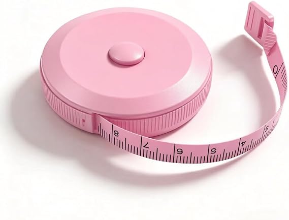 WINTAPE 2PCS Measuring Tape for Body,Soft Tape Measure for Body Sewing Fabric Tailor Cloth Craft Measurement Tape，60 Inch/1.5M Pink Retractable Dual Sided Measure Tape Set (Pink)
