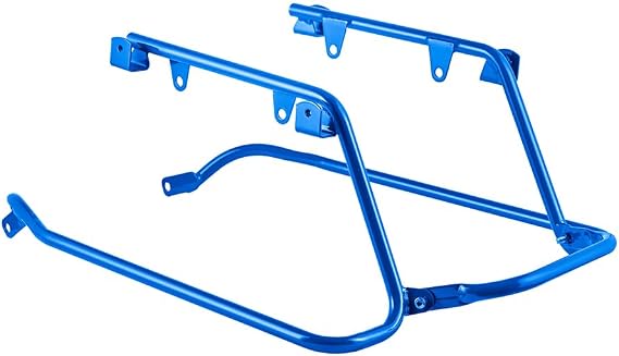 Advanblack Saddlebag Conversion Bracket Work with OEM Exhaust Fit for M8 Harley Low Rider S/ST, Street Bob, Softail Standard (Blue)
