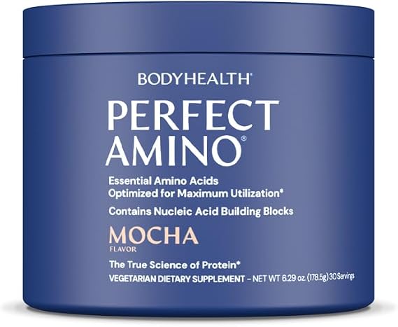 BodyHealth PerfectAmino - BCAA and EAA Powder for Pre and Post Workout - Amino Acid Energy Drink for Men and Women to Support Lean Muscle and Recovery