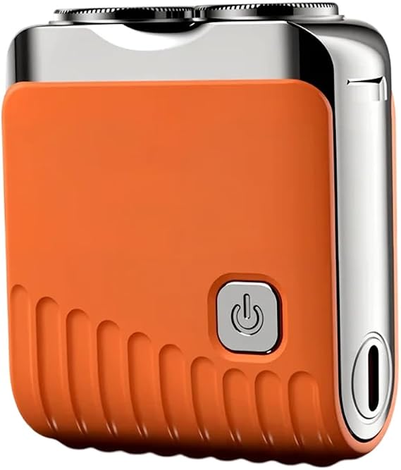 Mini Electric Shaver, 2026 New Dual Head Waterproof Rechargeable Razor Mini Wet Dry Shaving Razor for Travel Home Orange
