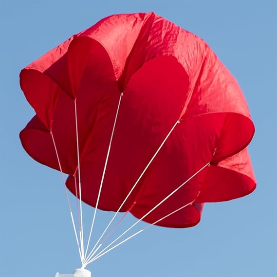 Relationshipware StratoChute 24" Red Rip-Stop Nylon Parachute for Water or Model Rocket