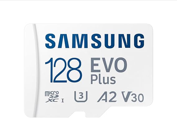 Samsung EVO Plus microSDXC Hafıza Kartı 128 GB, 160 MB/s, U3, V30, A2, ‎MB-MC128SA/TR (2024 Serisi) Beyaz