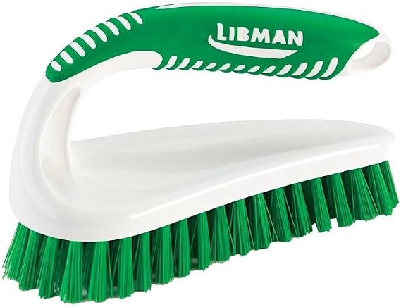 2 1/2 in W Scrub Brush, Stiff, 5 1/2 in L Handle, 7 in L Brush, Green, Polypropylene, Santoprene - 1 Each