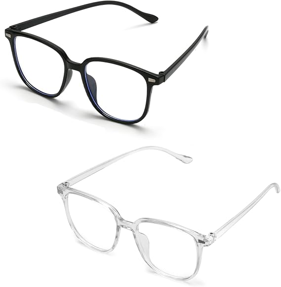2-Pack Blue Light Blocking Glasses for Women Men, Reading glasses