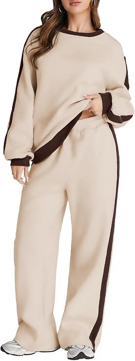 Herseas Womens Sweatsuits 2 Piece Outfits Fleece Lounge Sets Sweatshirts