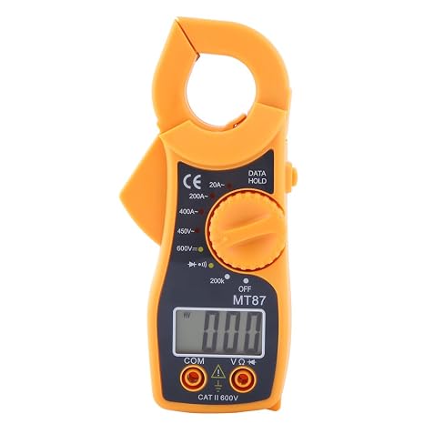 Digital Clamp Meter Multimeter 1999 Counts AC DC 600V 400A Voltage Current Voltmeter Ammeter Ohmmeter Volt Amp Tester LCD Display Automotive Household Electrical Meter