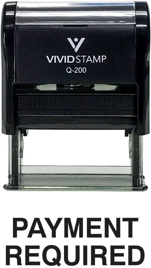 Payment Required Office Self Inking Rubber Stamp (Black Ink) - Medium