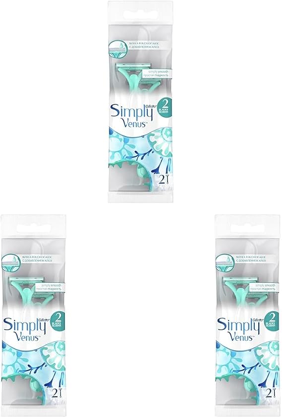Gillette Simply Venus 2 Kullan At Kadın Tıraş Bıçağı 2 Adet 3lü paket