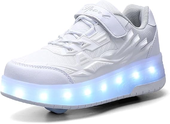 Kids Roller Skates Shoes Sneakers for Boys & Girls, Automatic Retrectable Technical Skateboarding Skates for Sneakers for Girls Boys Novel Gift - 2 Roller