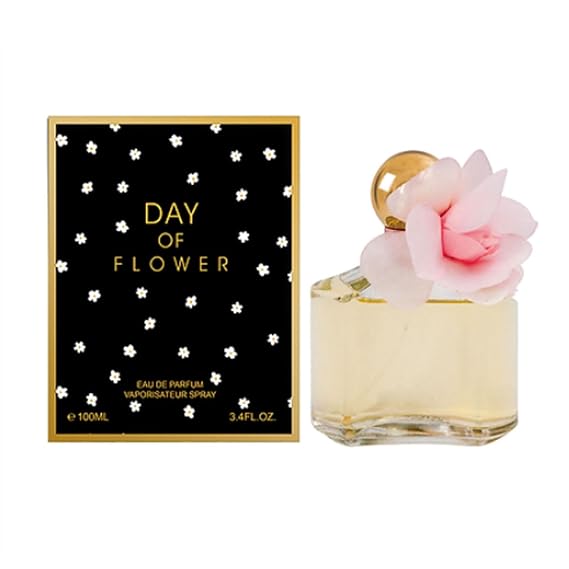 Day of Flower for Women Perfume 3.4Fl/oz Eau De Parfum Vaporisateur Spray - Long Lasting, Strawberry, Violet Leaf, Blood Grapefruit Etc. Oil from France