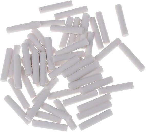 50Pcs White Rubber Eraser Refill with Refills Replacement Sketch Erasers,Mechanical Pencil Eraser Refills,Erasers and Correction Products, 5 * 25mm Suitable for School,Office Lovely and Attractive