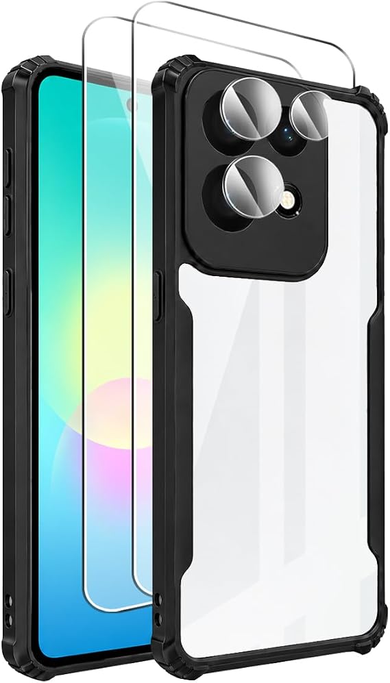 Infinix Note 30用ケース スクリーンプロテクター2枚&カメラレンズカバー付き
