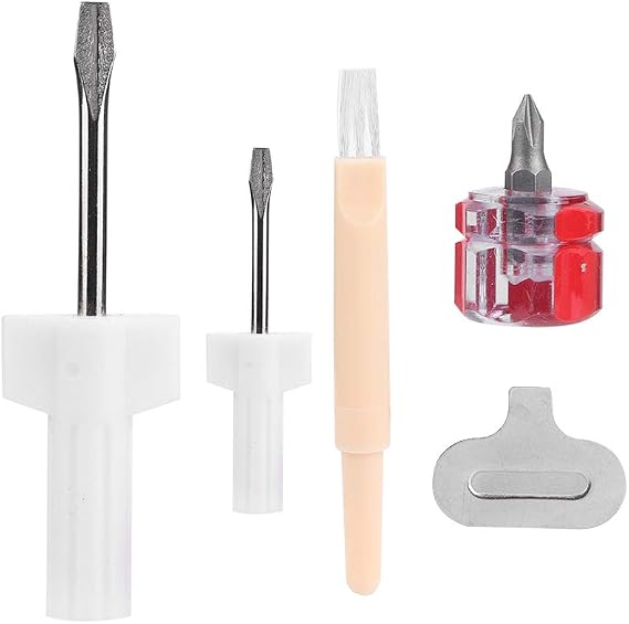 Sewing Machine Repair Kit, Maintenance Tool Set with Screwdrivers Thread Remover and Cleaning Brush for Home Sewing serger Machines Plastic Metal 5 pcs