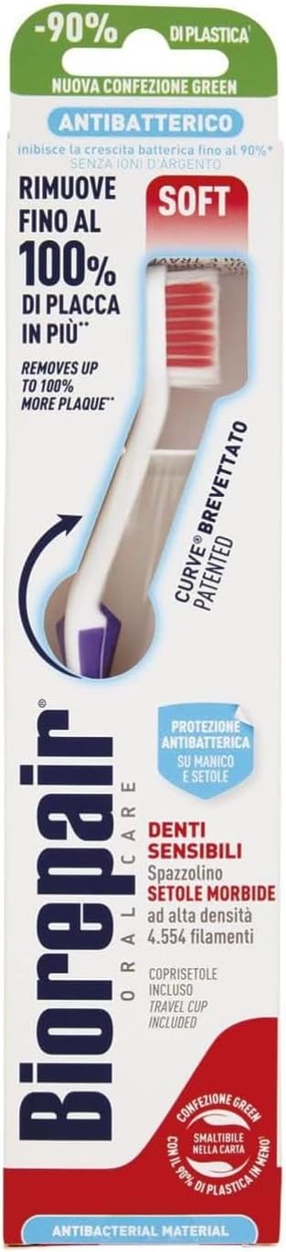 Biorepair : Oral Care Pro Toothbrush "Denti Sensibili"- Soft -Random Color