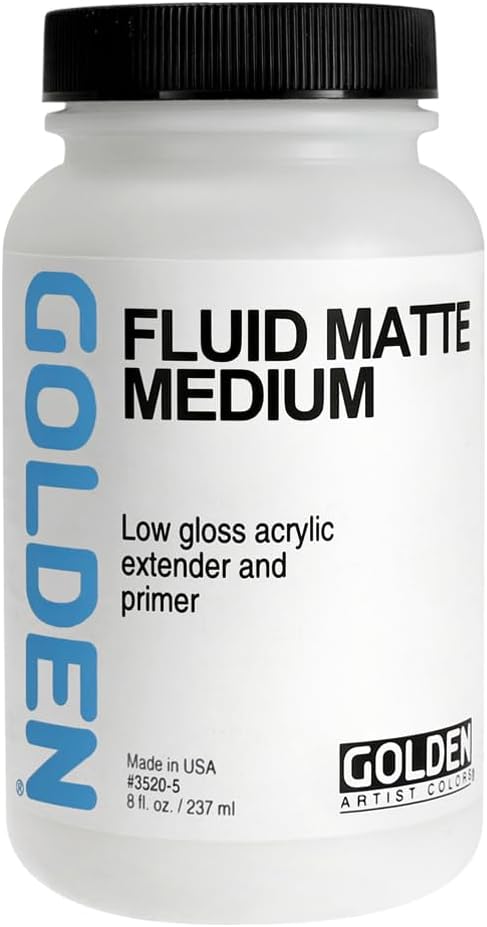 GOLDEN Fluid Matte Medium, 8 fl. oz. Bottle
