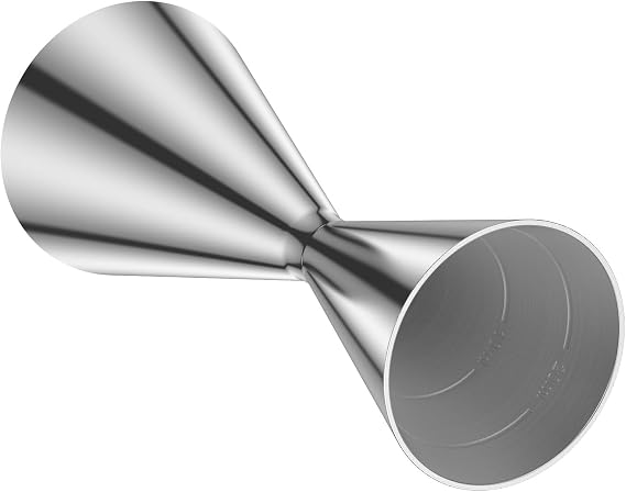 Spirit Measures 10ml 20ml 30ml 45ml 60ml Shot Measures for Spirits Stainless Steel Cone Cocktail Jigger with Graduation Dual Spirit Measure Cup Double Jigger for Bar Cocktail Shot Measure(Silver)