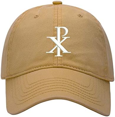 Baseball Cap Men Chi Rho Embroidered Dad Hat