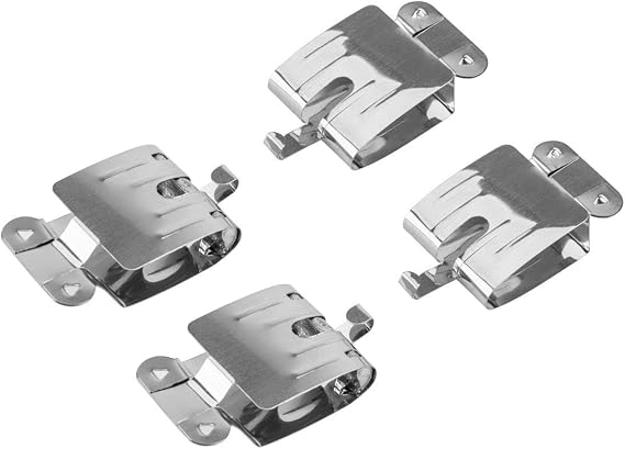 Adorama Stainless Steel Film Clips, Pack of Four, with Weights