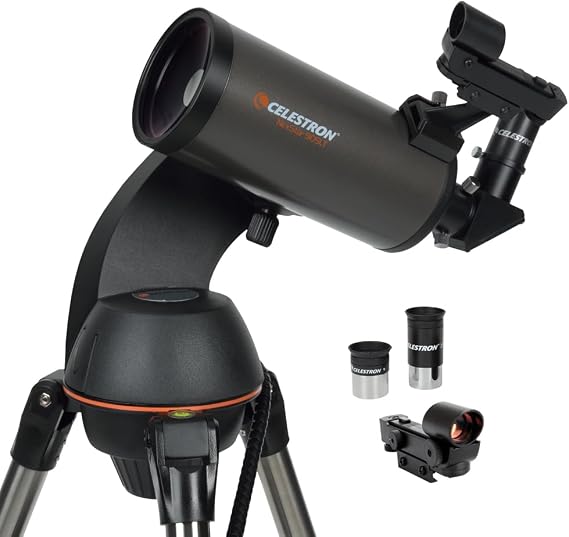 Celestron NexStar 90SLT Maksutov-Cassegrain Portable Telescope for Planets | Sharp High-Contrast Moon & Planet Views, Easy-to-Use SkyAlign Technology, Great for Backyard Stargazing & Camping, Portable