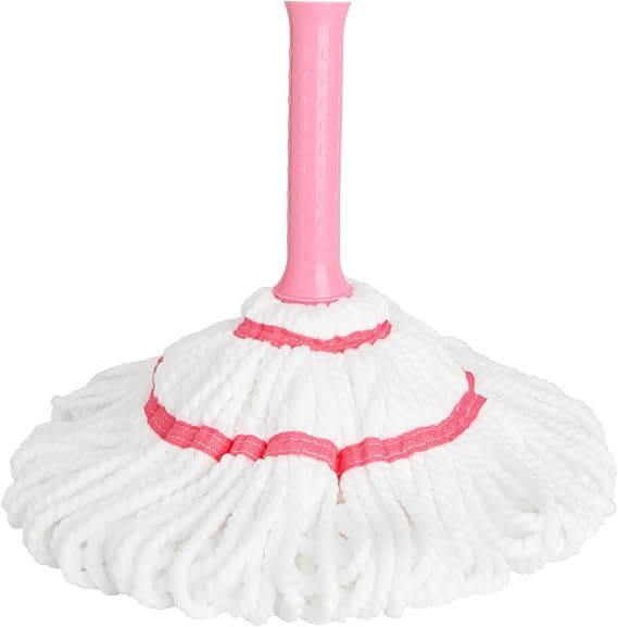 Mop Head Replacement Reusable for Cleaning Floors,Pink | Self-Wringing Mop Replacement,for Floor Cleaning Kitchen Bathroom, Patio, Garage, Commercial Household Clean