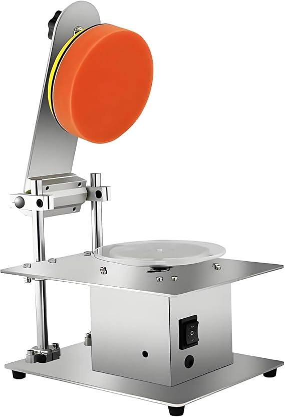 DVD/CD Repair Cleaning Machine, Semi-Automatic Disc Polisher Machine, with 2 Polishing Cotton, 7 Speed Adjustable - Max 6000r/min, for Disc/Scratch Repair & Data Recovery