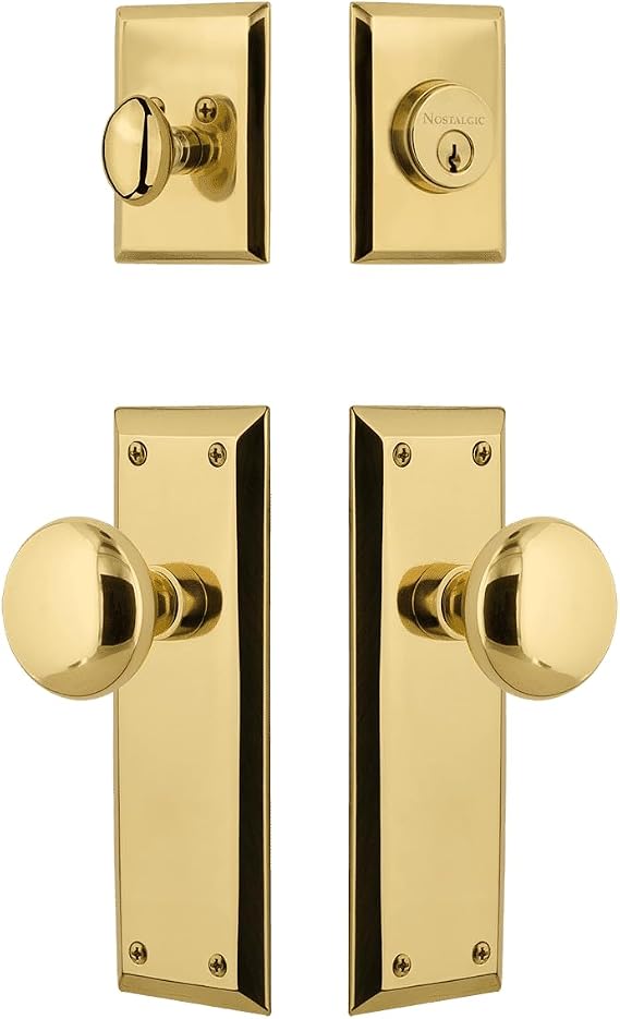 Nostalgic Warehouse New York Entry Set with New York Knob in Oil-Rubbed Bronze