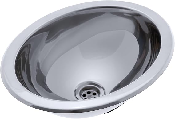 AMBASSADOR MARINE GRADE Oval 304 Stainless Steel Sink, Marine Boat Sink