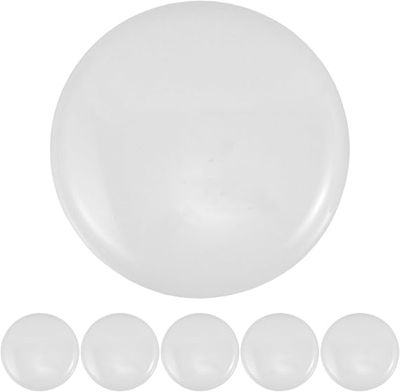 MAGICLULU Set of 6 Round Thick Lampshade Diffuser 3.74" x 3.74" x 0.51" for Pendant Lights White Translucent LED Light Cover Easy Installation DIY Light Shield