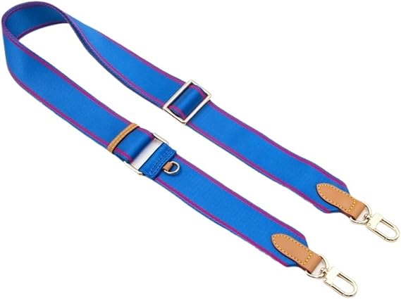 Canvas Bag Strap Adjustable Belt Replacement Women Handbag Wide Shoulder Crossbody Straps Webbing Bags Accessories(Blue- Gold Buckle)