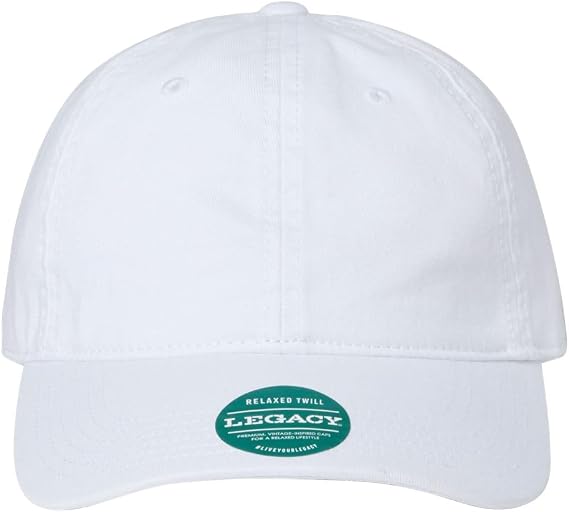 Legacy Relaxed Twill Dad Hat, Adjustable, White