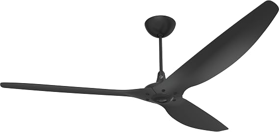 Big Ass Fans - Haiku, 84" Diameter, Smart Outdoor Ceiling Fan, Universal Mount- 12" Downrod (included) (Black)