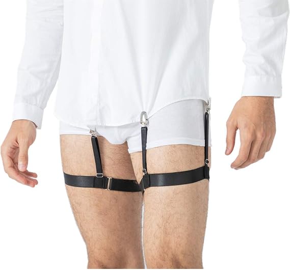 LazarsSpace Men's Shirt Stays/holder for Tucking, Garter and holder, Securing Shirt Position for Men