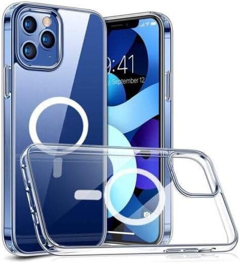 Coverzone iPhone 12 Mini ile Uyumlu Transparent Manyetik Magsafe ile Uyumlu, Tam Gövde Koruyucu Kılıf İnce Darbeye Dayanıklı Şeffaf CrystalClear Mika Telefon Kılıfı PMMA - Şeffaf