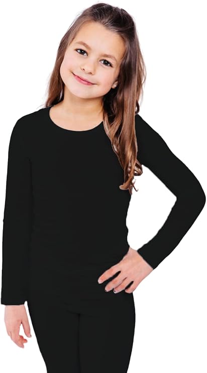 YoRo Naturals Remedywear Long Sleeve Shirt for Eczema, Itchy Skin, Psoriasis - Inflammation Relief with Tencel and Zinc, Long Sleeve Shirt for Kids (Black, 12 Years Old)